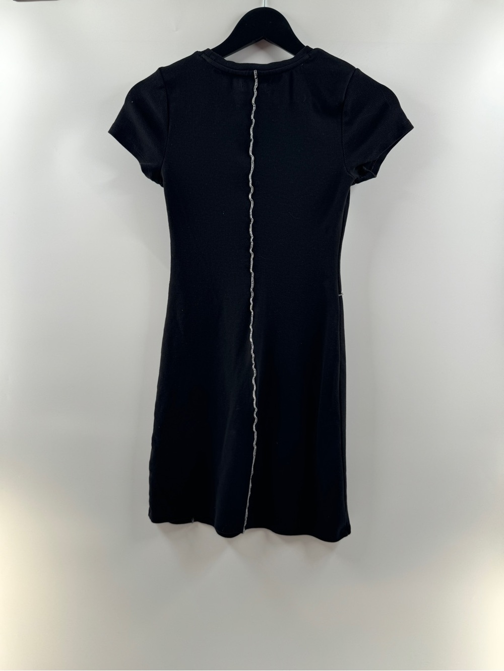 Hollister Black Contrast Stitch Mini Dress – Women's Small Regular - Picture 6 of 8